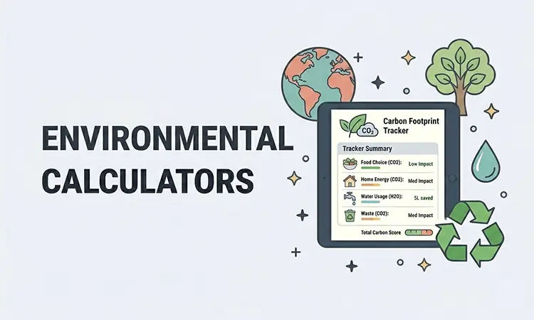 Free Environmental Calculators — Carbon footprint, energy, water & plastic waste